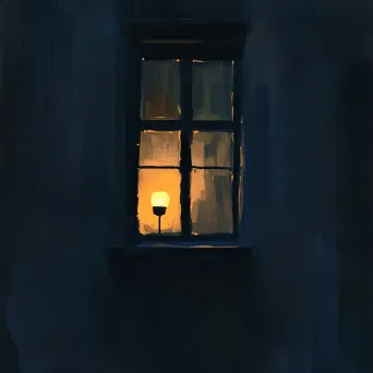 Lamp-lit Window Minimalism