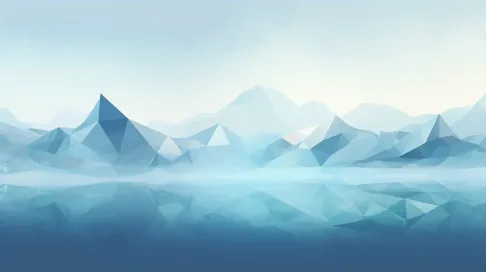 Polygonal depiction of a winter wilderness - Image 3