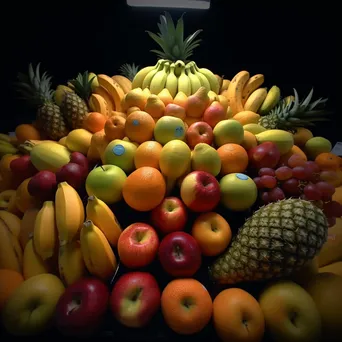 Creative Fruit Display in Supermarket