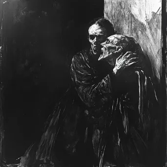 Charcoal sketch of Macbeth