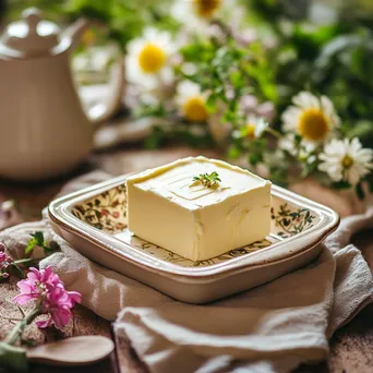 Rustic Table Setting with Homemade Butter