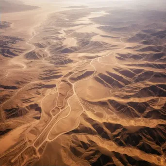 Desert Landscape Aerial View