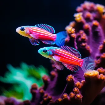 neon goby in coral - Image 1