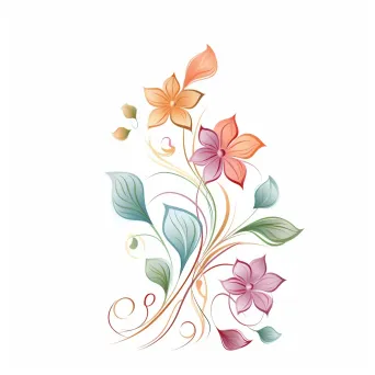 Pastel Flower Shop Logo with delicate flowers and vines - Image 4