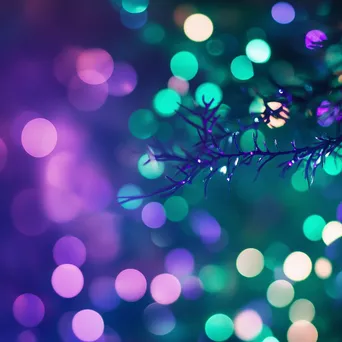 Electric Green to Violet Gradient with Star Bokeh