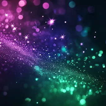 Electric green gradient transitioning into violet with star bokeh - Image 2