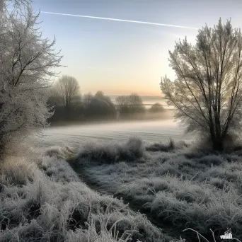 Frosty winter wonderland in the countryside - Image 4