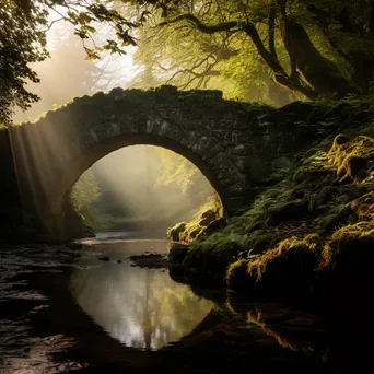 Timeless Beauty of a Moss-Covered Bridge