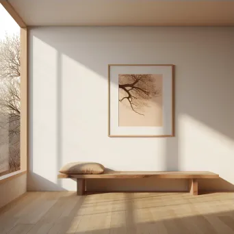 Quiet meditation room with minimalist design and soft morning sunlight - Image 3