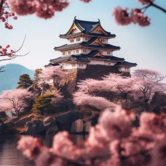 Cherry Blossom Feudal Castle