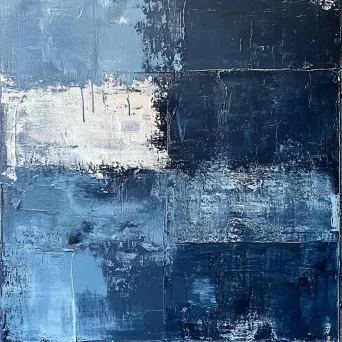 Abstract spread of layered blue textures symbolizing a myriad of emotions - Image 2