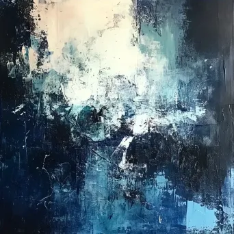 Abstract spread of layered blue textures symbolizing a myriad of emotions - Image 4