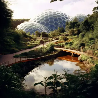 Image of Eden Project biomes in reclaimed quarry harmonizing with nature - Image 3