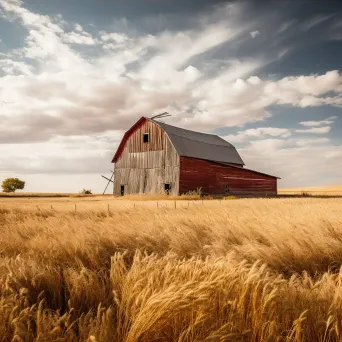 Traditional red barn with hay loft - Image 4