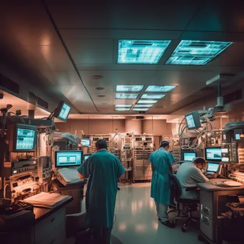 Medical staff in a hospital emergency room attending to patients with equipment visible. - Image 1