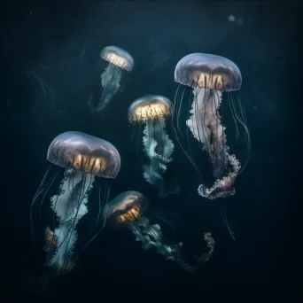 ethereal jellyfish underwater - Image 3