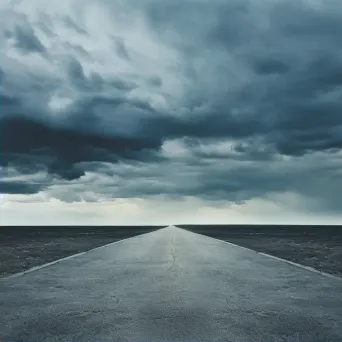 Image of an open road stretching towards a distant horizon - Image 2