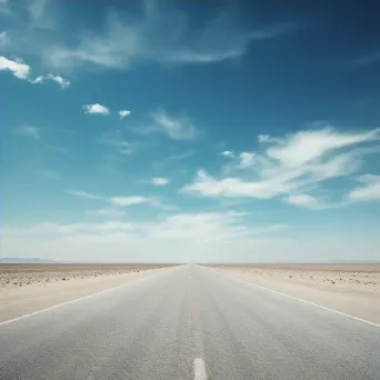 Image of an open road stretching towards a distant horizon - Image 4