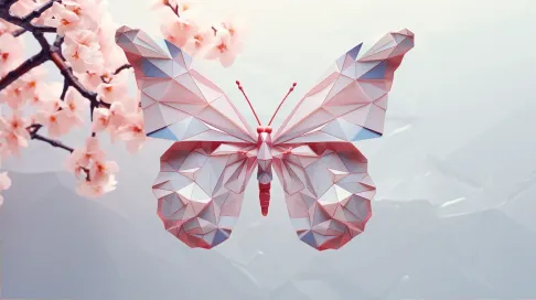 Low Poly Butterfly Blossom