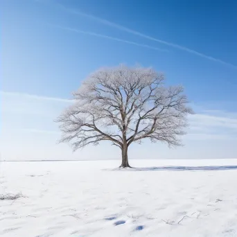 Solitary Snowy Tree