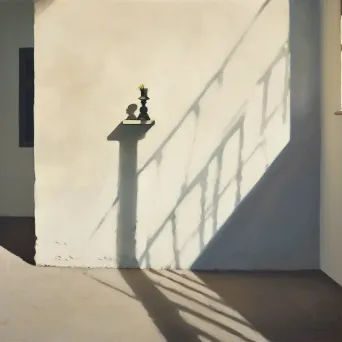 Minimalist shadow play cast on a wall - Image 1