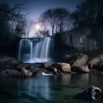 Night photography waterfall - Image 1