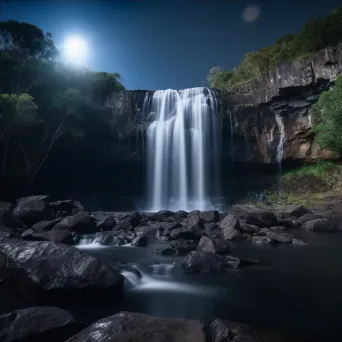 Waterfall Night Photography