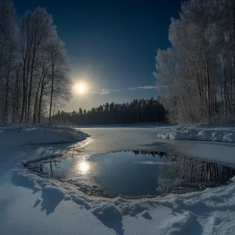 Moonlit Snowscape