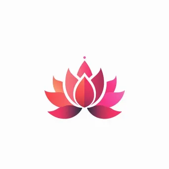 Yoga studio logo with peaceful lotus flower design - Image 2