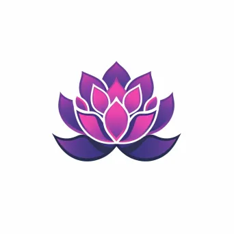 Yoga studio logo with peaceful lotus flower design - Image 4