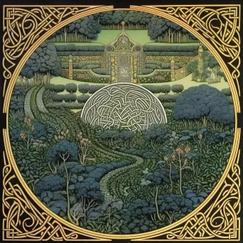 Celtic knot garden dawn - Image 1