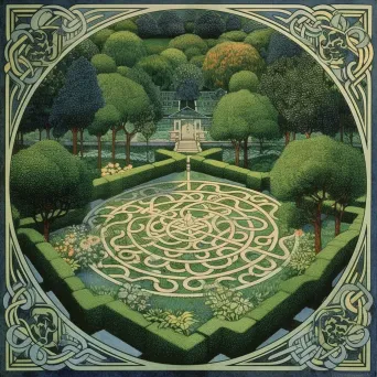 Celtic knot garden dawn - Image 4