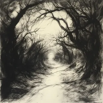 Haunted Orchard in Charcoal