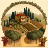 Italian vineyard with Indian architectural elements - Image 3