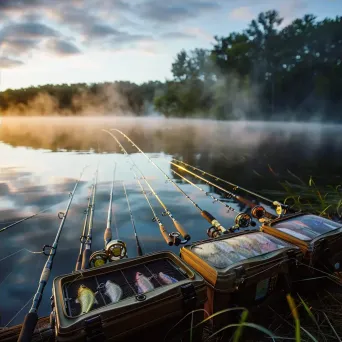 fishing gear by lake - Image 4