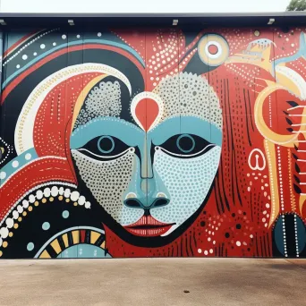 Mural fusion of tribal art - Image 1