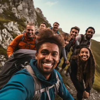 Friends Hiking Together