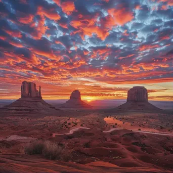 Monument Valley Navajo sunrise - Image 1