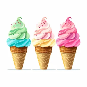 Playful ice cream cones in various colors logo - Image 4