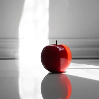 red apple white table - Image 2