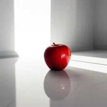 red apple white table - Image 4