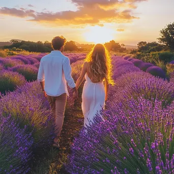 Romance in Lavender Fields