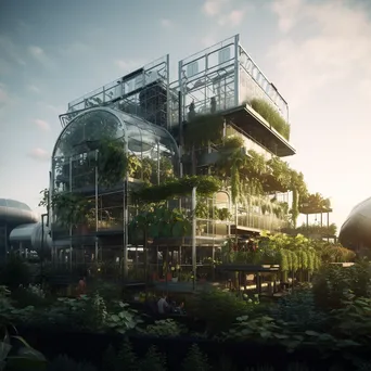 Futuristic greenhouse within a city block - Image 3