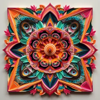 Colorful geometric shapes bursting with color - Image 3