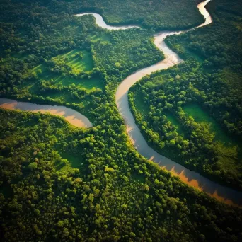 Lush Forest Canopy Aerial View