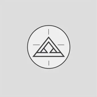 Minimalistic Nordic symbol logo for Scandinavian fashion label in white and gray - Image 1