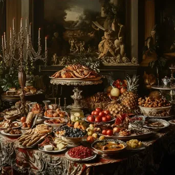 Lavish ancient Roman banquet brought to life in Baroque style - Image 4