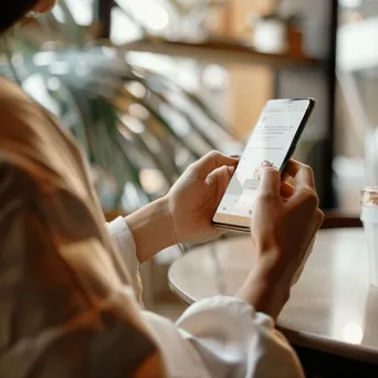 User interacting with telehealth app on smartphone - Image 4