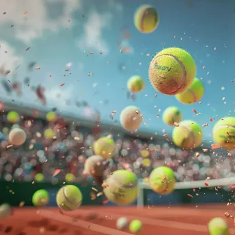 Tennis championship match with players in intense rally and vibrant crowd - Image 3