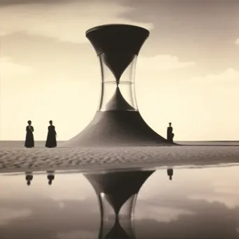 Image of an hourglass filled with people illustrating power dynamics. - Image 2